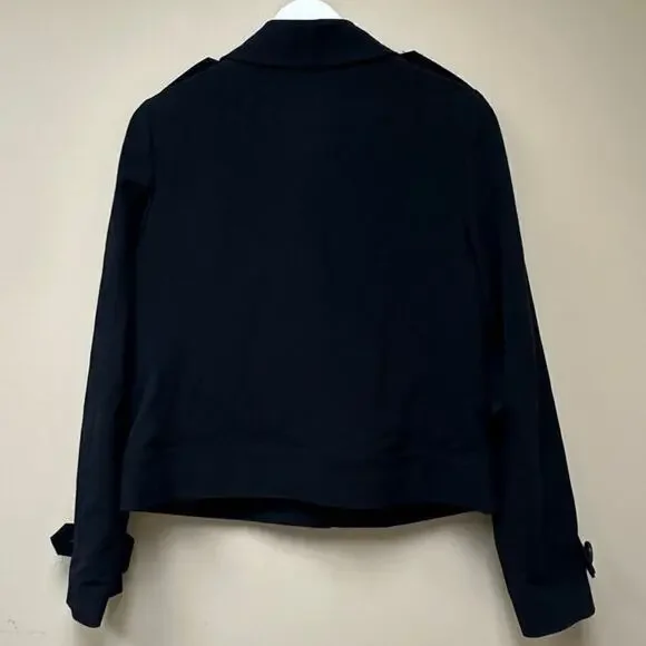 Black Single Breasted Long Sleeve Collared Blazer Jacket Size 6 - Picture 2 of 10